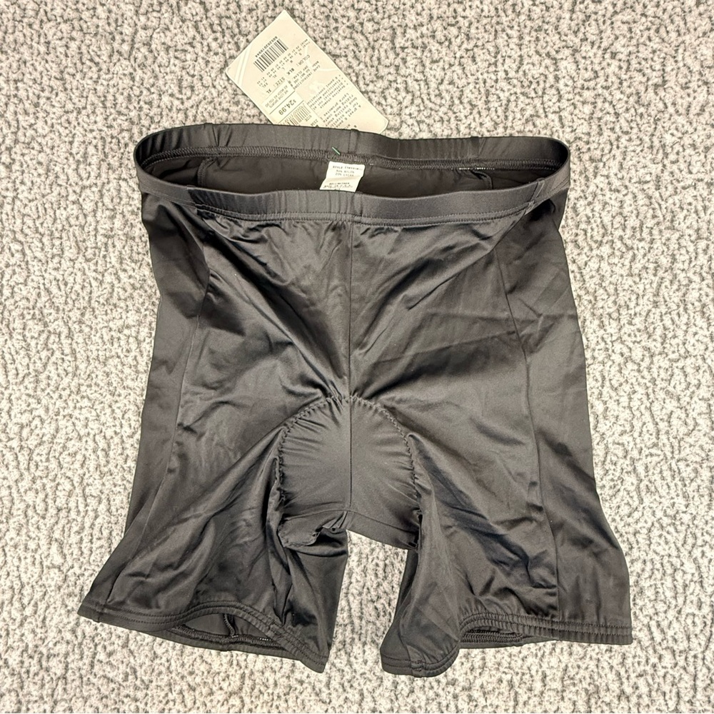Bellwether Mens Cycling Shorts XL Black Padded 6 Panel Nylon Spandex NWT